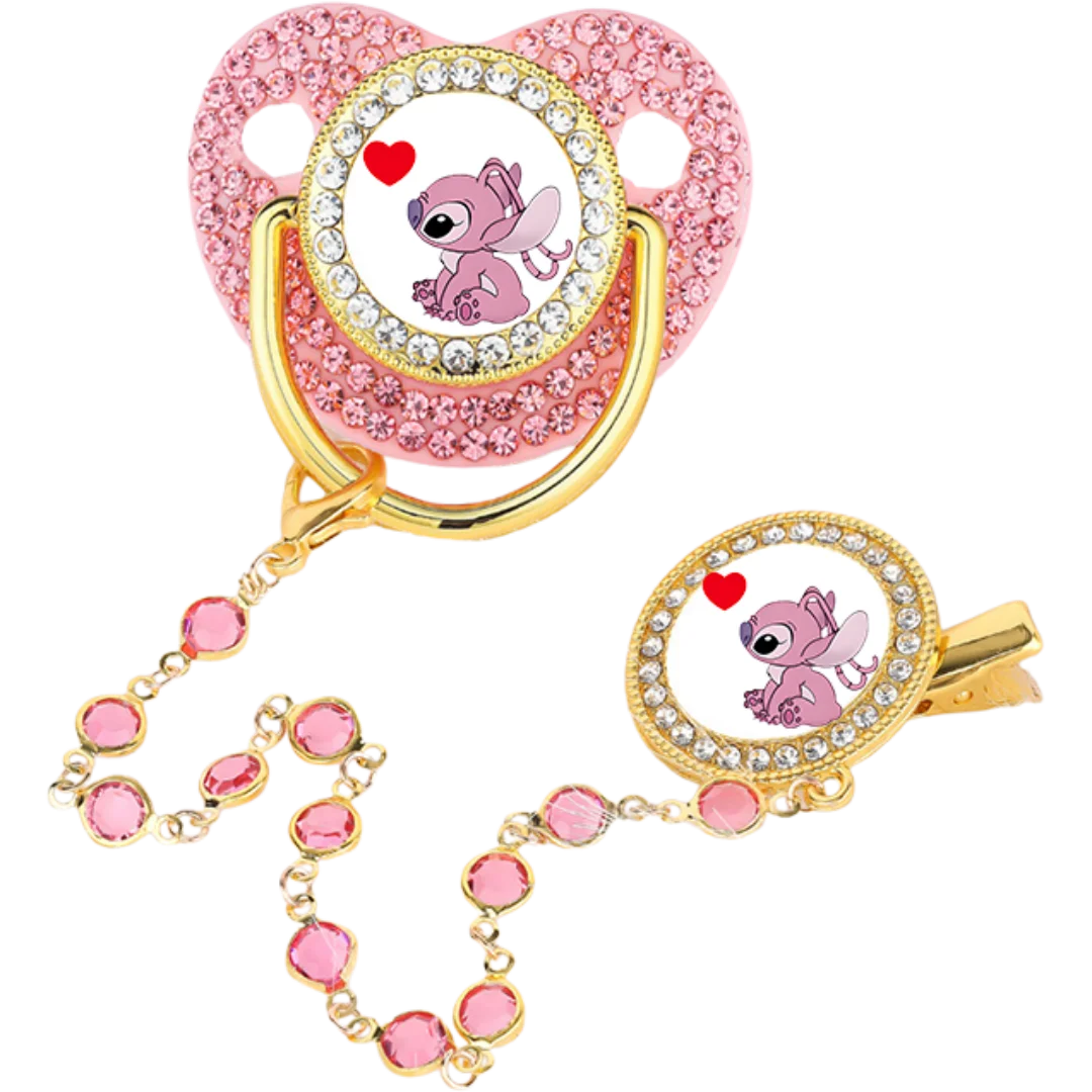 Baby Pacifier & Teething Ring – Glitter Silicone