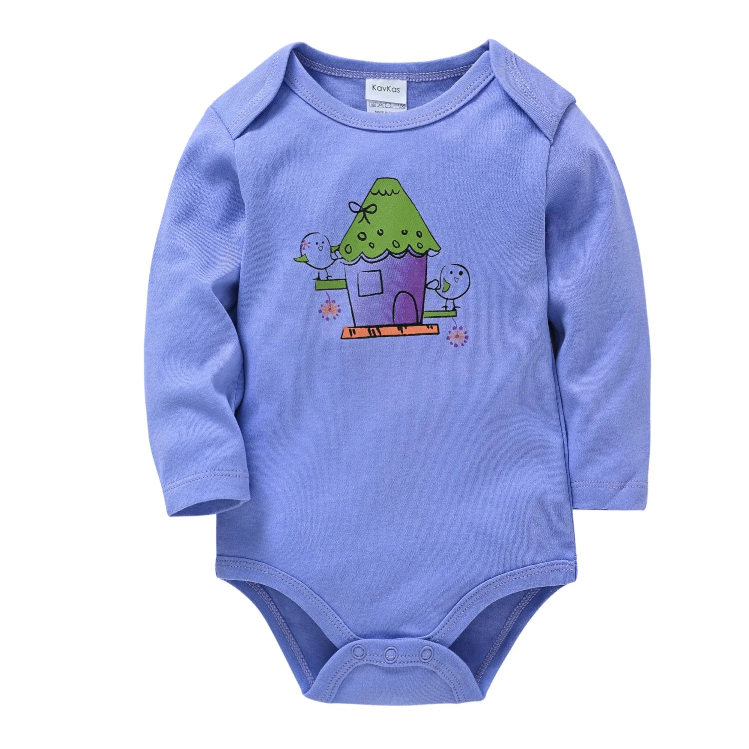 Baby Cotton Romper – Cartoon Long Sleeve, 3–12 Months