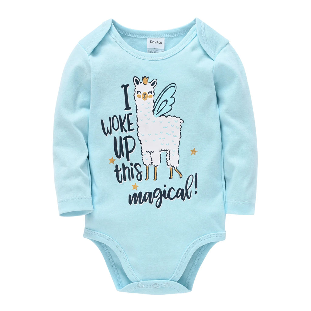 Baby Cotton Romper – Cartoon Long Sleeve, 3–12 Months