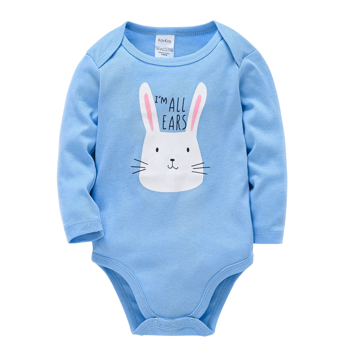 Baby Cotton Romper – Cartoon Long Sleeve, 3–12 Months